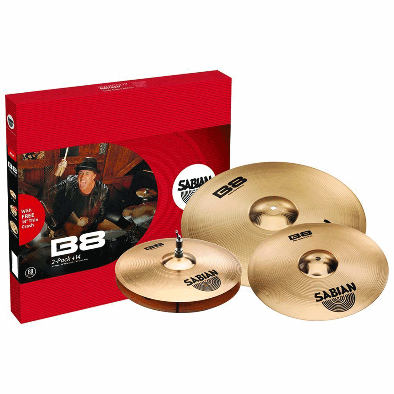 LÁ TRỐNG (CYMBAL) SABIAN B8 2 PACK 45002-14 - Ảnh 1